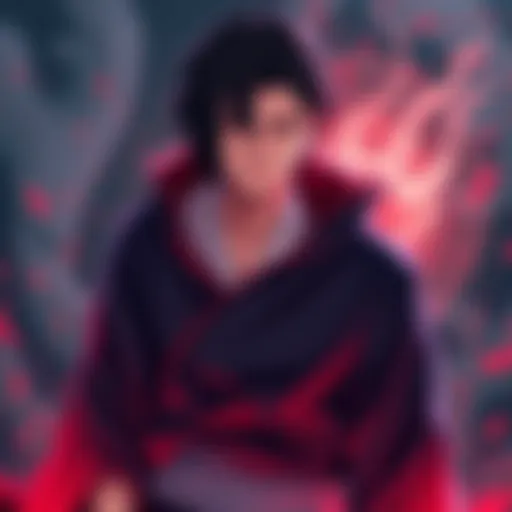 Juzo stands confidently, showcasing his strength and unique features as Itachi's first teammate in the Akatsuki.