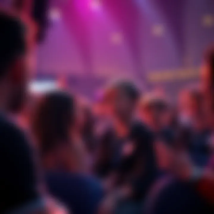 Kaela Discussing Kronii Kaela making a comment about Kronii's size during an event, with fans reacting in the background.