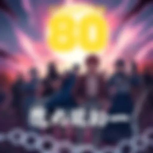 A key scene from Chapter 80 showing the main character in a dramatic moment surrounded by allies and foes, highlighting the tension in the story.