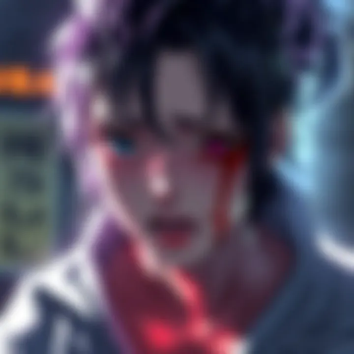 A character from Kageki Shojo with a pained expression, reflecting inner turmoil and struggles with trauma.