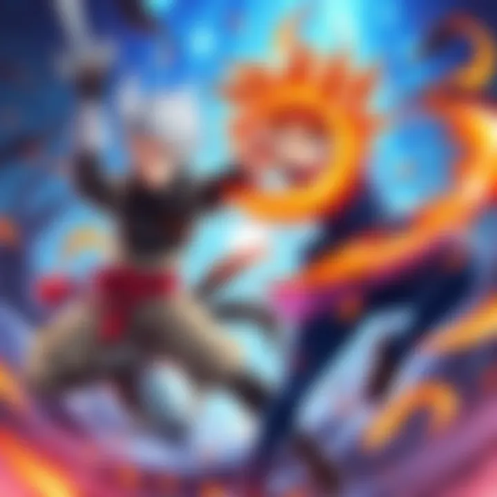 Characters from Kagurabachi and Sakamoto Days engage in an epic battle, showcasing their unique powers and fighting styles.