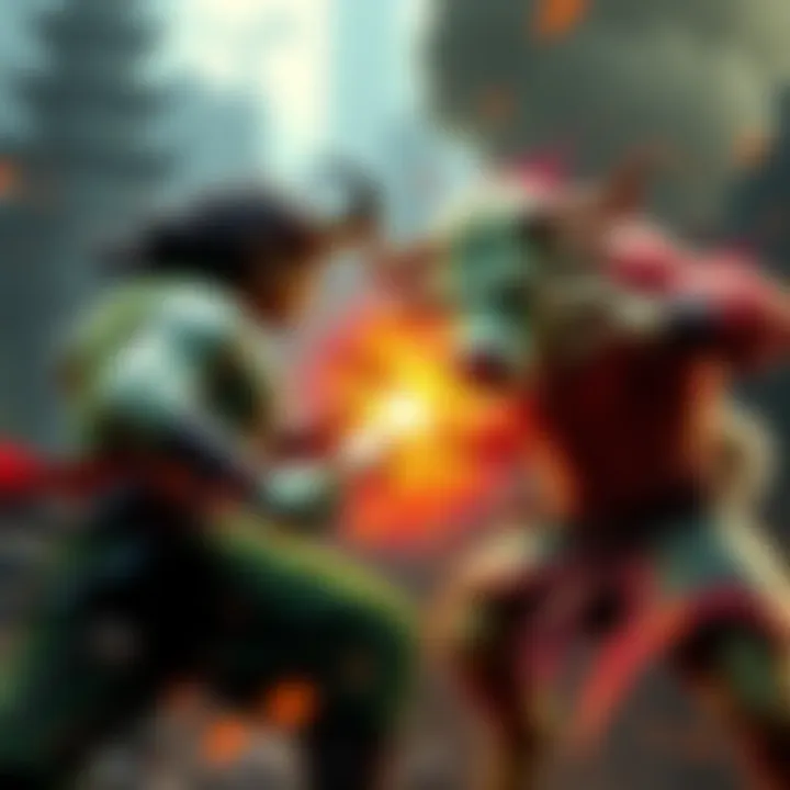 Kaido and Greenbull engaged in an intense battle, showcasing their unique powers and fighting styles in a dramatic clash.