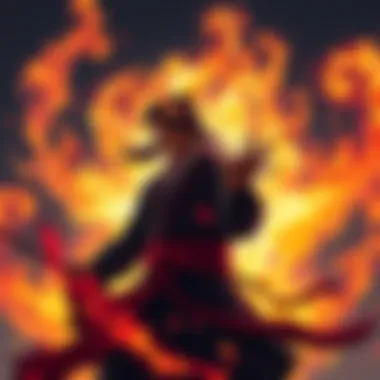 Kaido surrounded by a glowing aura of Haki, symbolizing strength and power, as he gestures towards the horizon, hinting at Joyboy's legendary influence.