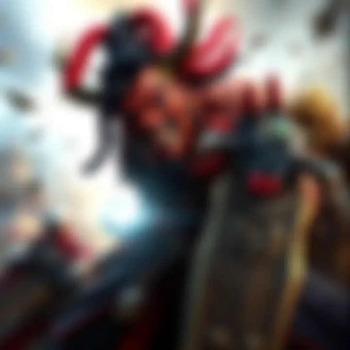 Kaido, a powerful hybrid character, stands with a fierce look, showcasing his design while facing popular new characters in a dynamic gaming scene.