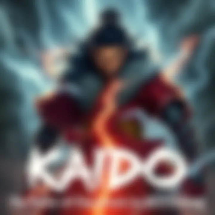 Kaido in Action A powerful character named Kaido stands dramatically with a fierce expression, surrounded by swirling clouds and lightning, showcasing his strength and presence in storytelling.