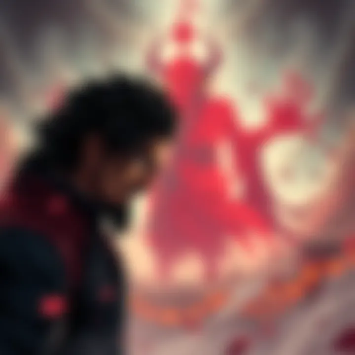 Kaido, looking fierce and determined, faces off against Shanks in a dramatic battle setting, with the silhouette of cancerbeard looming in the background.