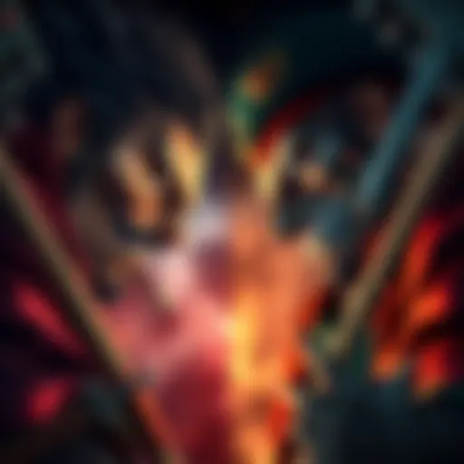 Kaido and Whitebeard face off with fierce expressions in an intense battle scene, showcasing their strength and reputation.