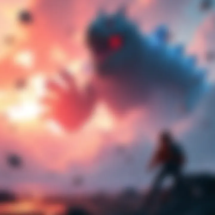 Animation still of Kaiju No. 8 featuring vibrant visuals and dynamic scenes from the opening theme song 'You Can’t Run From Yourself' by AURORA