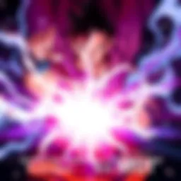 Kaioken and MUI Techniques A character demonstrating the Kaioken technique while harnessing the power of Mastered Ultra Instinct, emitting intense energy and glowing aura in a battle stance.