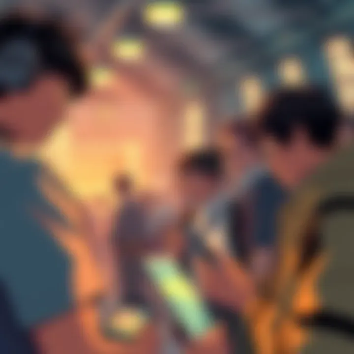 Fans discussing Kaisen content during a lively gathering