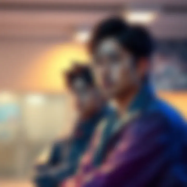 Kaji providing support to young people with a calm and mature presence