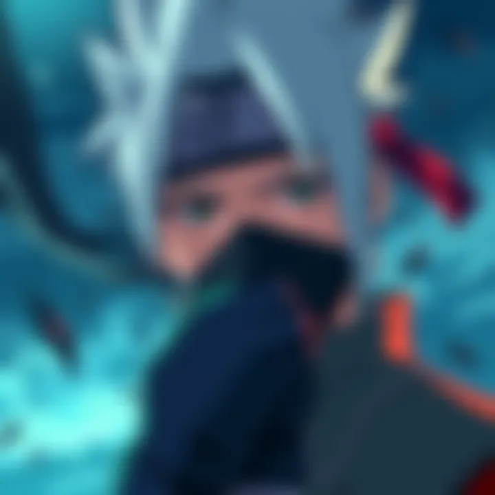 Kakashi looking contemplative, reflecting on his past actions with a somber expression