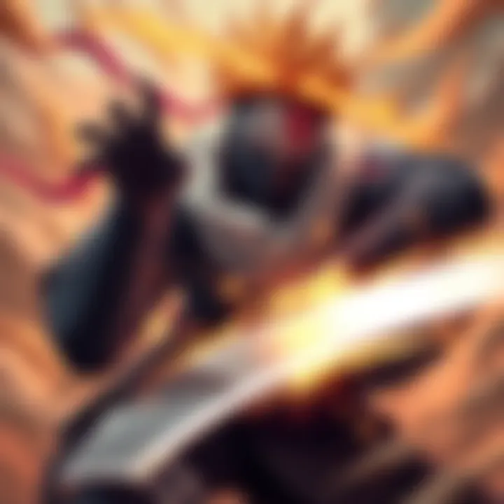 Kakuzu displaying his unique abilities in a fierce battle scene from Naruto