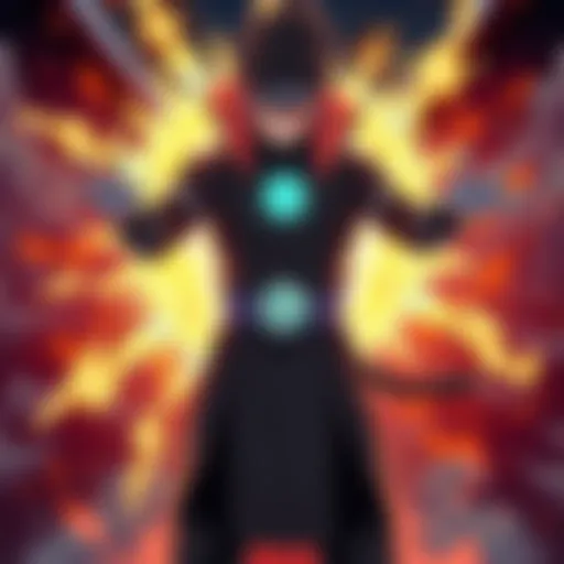 Kakuzu stands confidently with glowing energy surrounding him, showcasing his new abilities after gaining power from Madara and Hashirama.