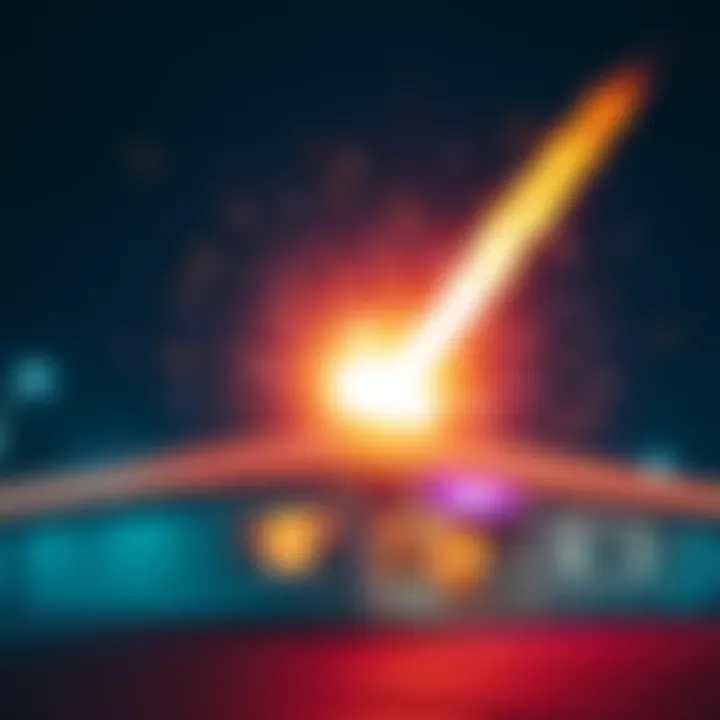 Kamehameha Energy Blast A vibrant energy blast resembling a kamehameha is aimed at a generic building labeled 'DMV'.