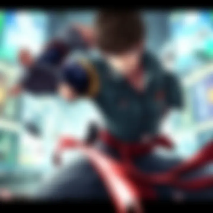 Kanoh Agito in Action Kanoh Agito showcasing his fighting style in Kengan Omega, focusing on his unique techniques in a battle stance