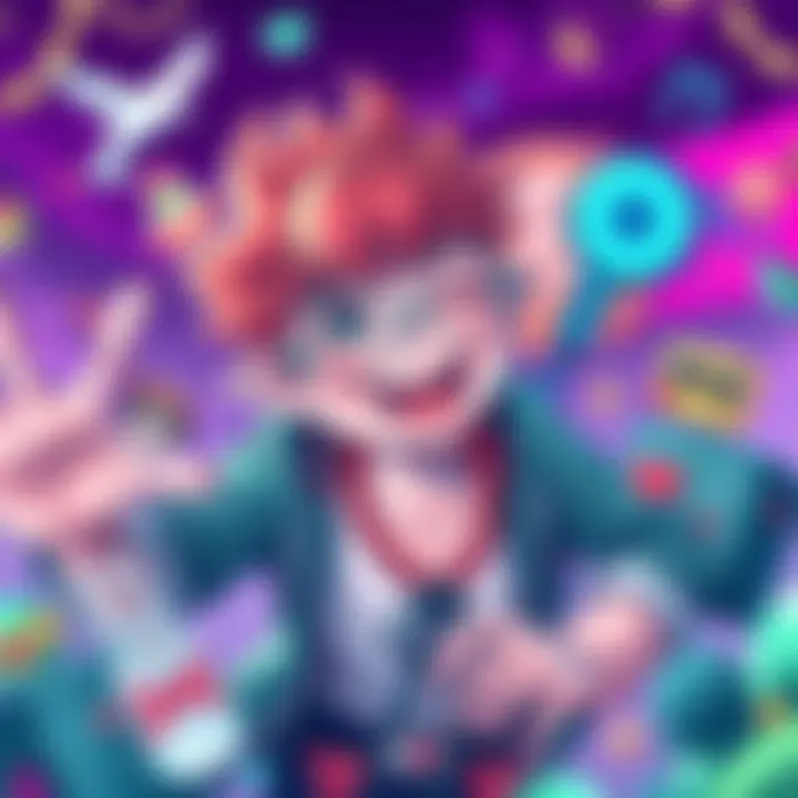 A colorful illustration of a Kappa character styled in vibrant fan art. The character has a playful expression and is depicted in a lewd pose, surrounded by various artistic elements from fan creation...