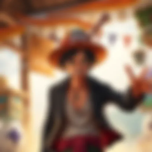 Karoo in One Piece Live Action Karoo, the character from One Piece, in a lively scene showcasing his playful nature