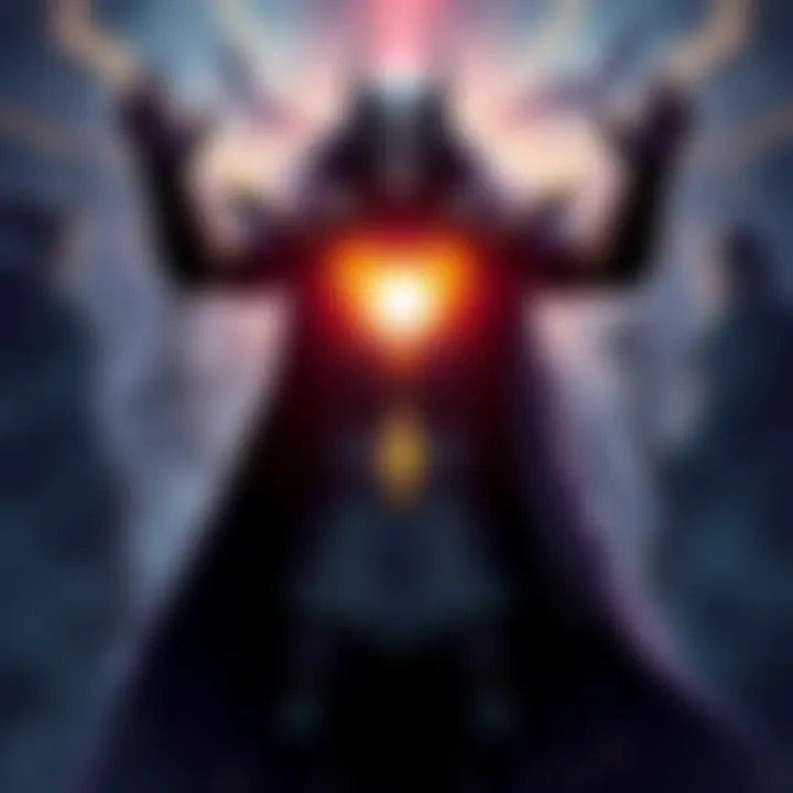 Kars stands confidently, showcasing his powers, surrounded by silhouettes of various JJK characters, emphasizing his potential strength.