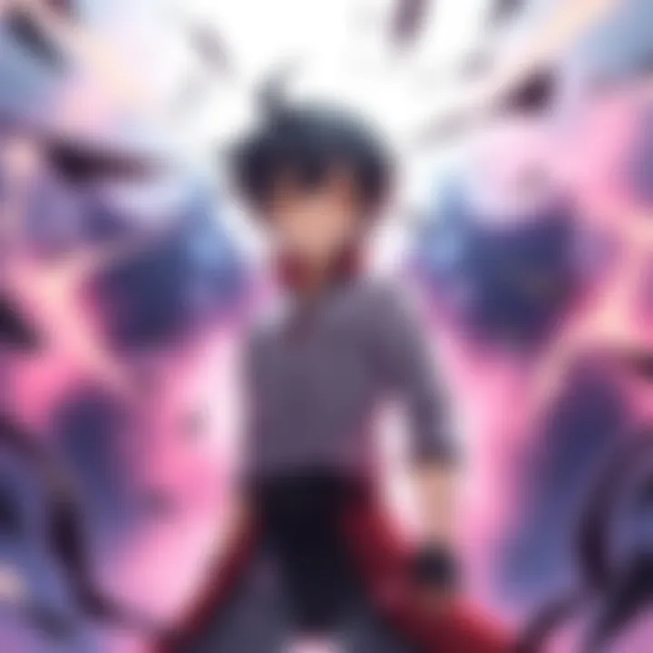 Kashimo stands confidently with a determined look, surrounded by energy, anticipating a fight with Mahito and Yuji.