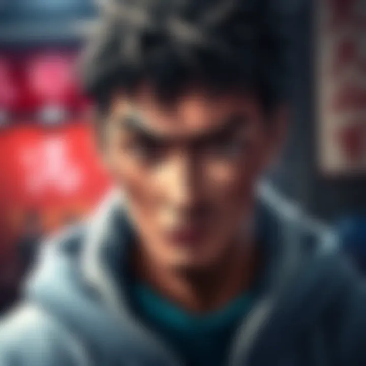 Kashimo looks concerned while preparing for his match, reflecting on his recent tuberculosis diagnosis.