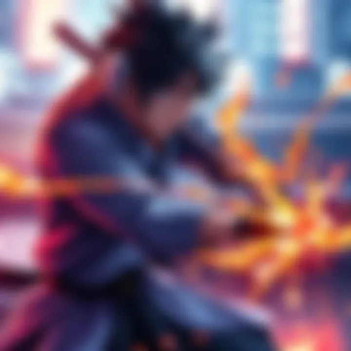 Kashimo practicing intense combat moves in preparation for his upcoming battle against Sukuna.