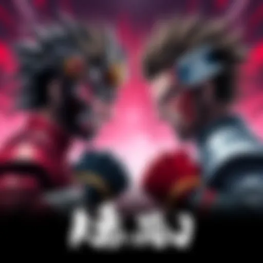 Katakuri and Jozu face each other, ready for an intense battle with determined expressions and fighting poses.