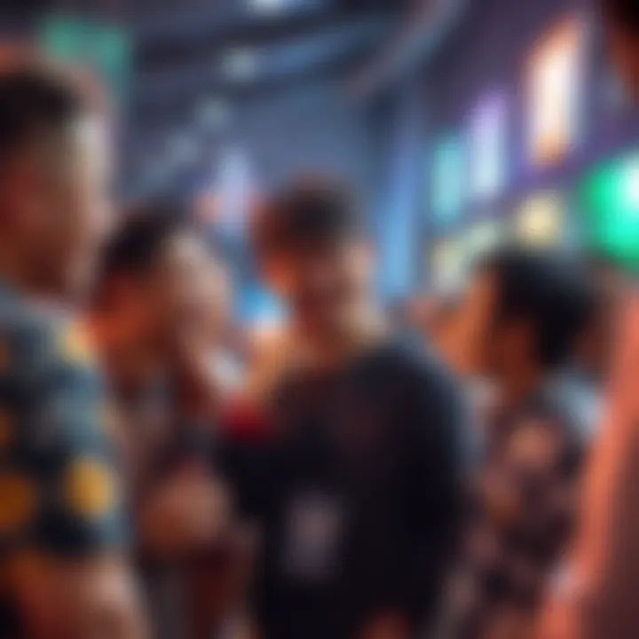 Kawaki engaging with fans at a pop culture event, surrounded by laughter and discussions.