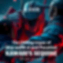 A dramatic scene depicting the Kawaru attack, featuring intense emotions, striking visuals, and a character's tragic moment.