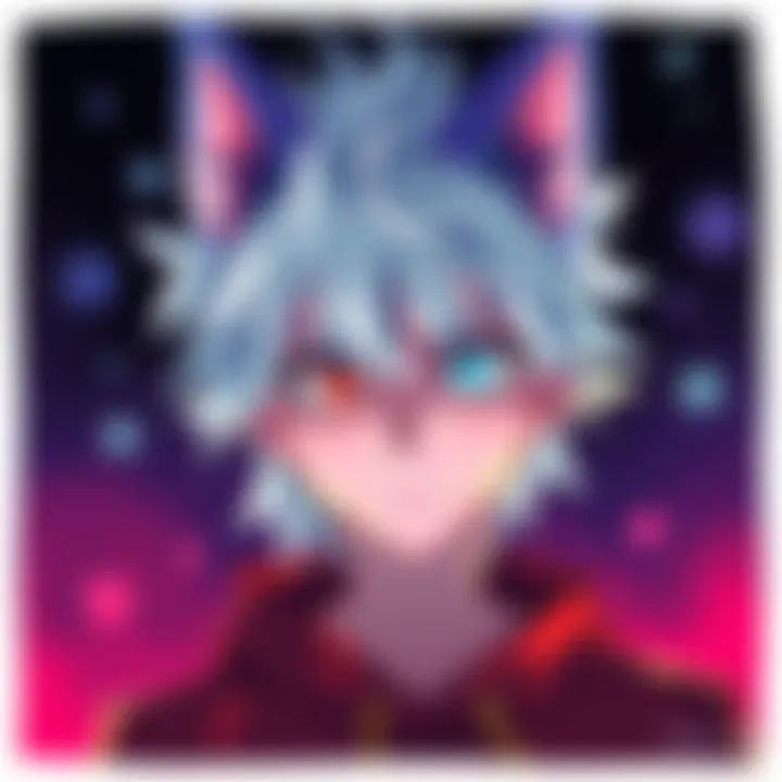 A creative illustration of Kaworu, showcasing his distinct features and character design