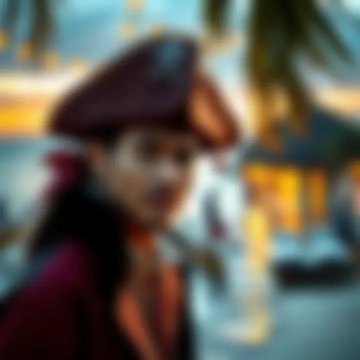 Kay-tan poses with a pirate hat and vibrant beach background reflecting Laem Chabang's energy.