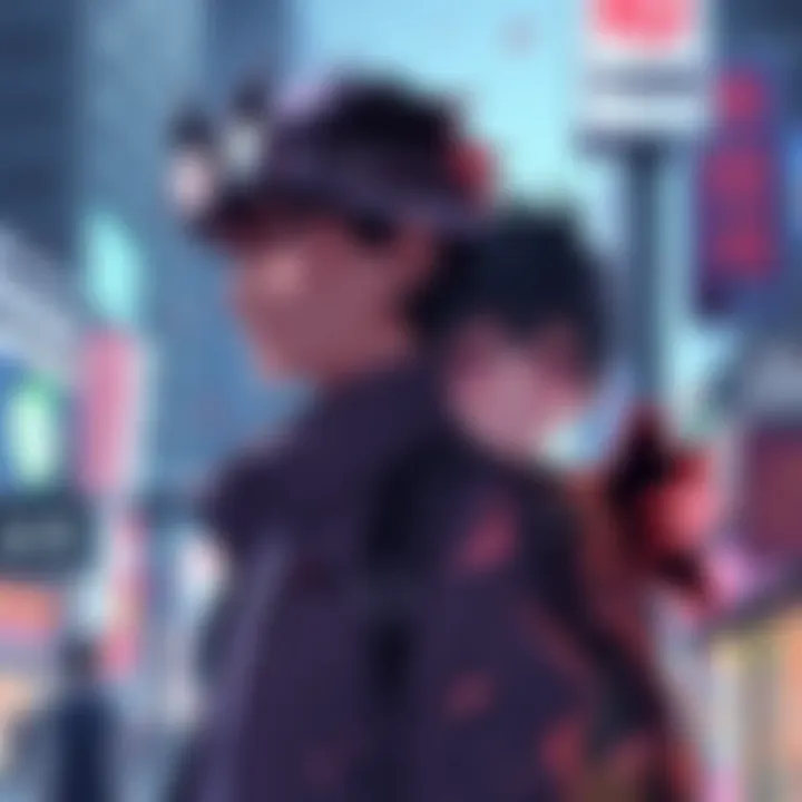 Character profile of Kazuho and a younger Koichi from Vigilantes, showcasing their unique traits and developments.