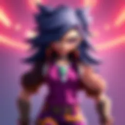 Kefla's New Outfit Design A character named Kefla showcases her redesigned outfit, blending elements from her original look with modern style, featuring vibrant colors and dynamic patterns.