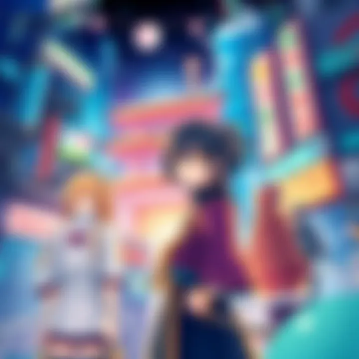 Colorful illustration featuring unique styles from Kei Urana and Hideyoshi Andou, showcasing characters for Daidai and Mori.