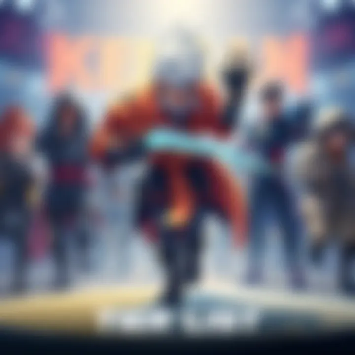 Illustration showing top characters from Kengan Battle Royal ranked by their abilities in a competitive setting