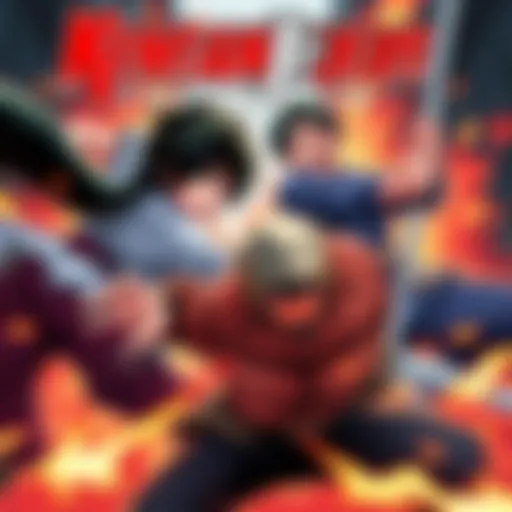 Cover illustration featuring key characters from Kengan Julius engaged in a heated battle, showcasing intense expressions and dynamic action poses.