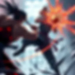Kenjaku battles Choso and Yuki in an intense fight scene, showcasing his skills