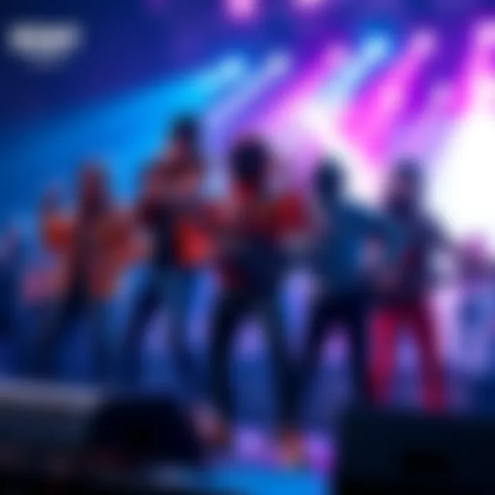 Members of Kenny Squad performing together on stage, showcasing their skills and teamwork