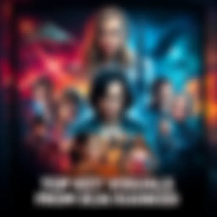 A colorful collage showcasing the top key visuals from Seasons 1 to 4, featuring iconic scenes and characters that capture fan attention.