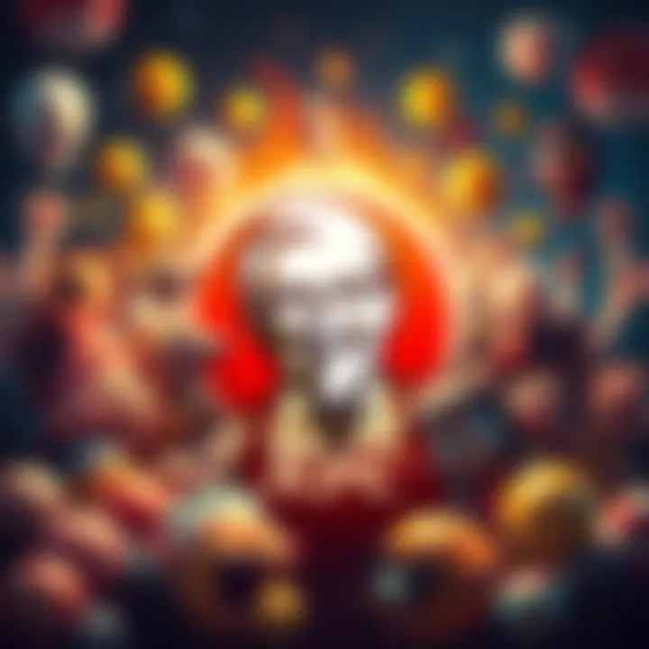 A fun illustration of KFC's logo surrounded by popular internet memes and characters, showcasing the fast-food chain's new approach to social media trends.