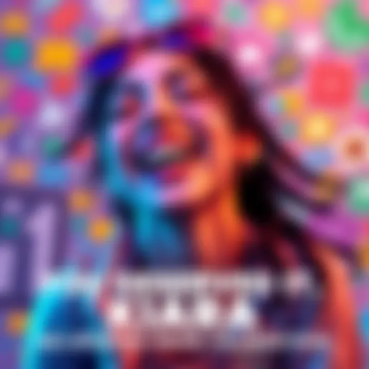 A vibrant artwork showing Kiara laughing with a colorful background filled with meme-related icons and text, capturing the joy of the updated meme.