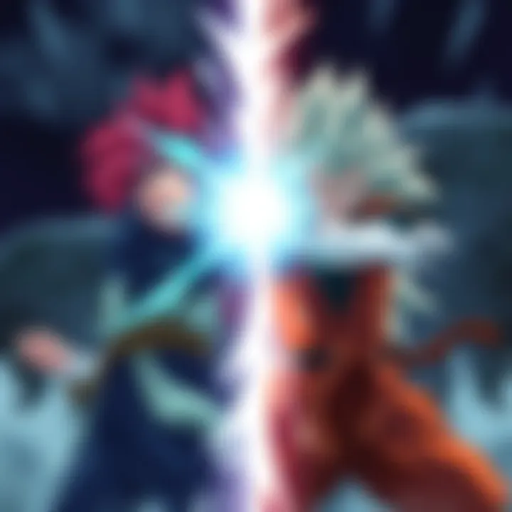 Kibito-Kai splitting apart in Dragon Ball Daima, showing two distinct characters in action poses.