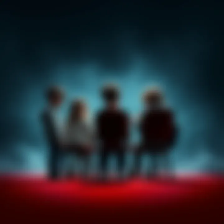 Five kids standing around three chairs, discussing a riddle that raises questions about choice and morality.