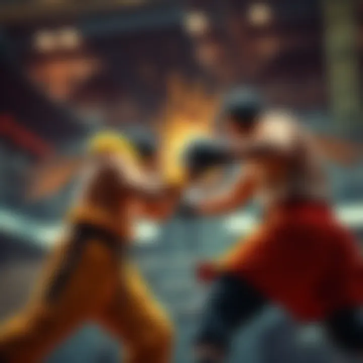 Killer Bee showcases his skills in an intense battle against Taka, highlighting impressive choreography and high stakes.