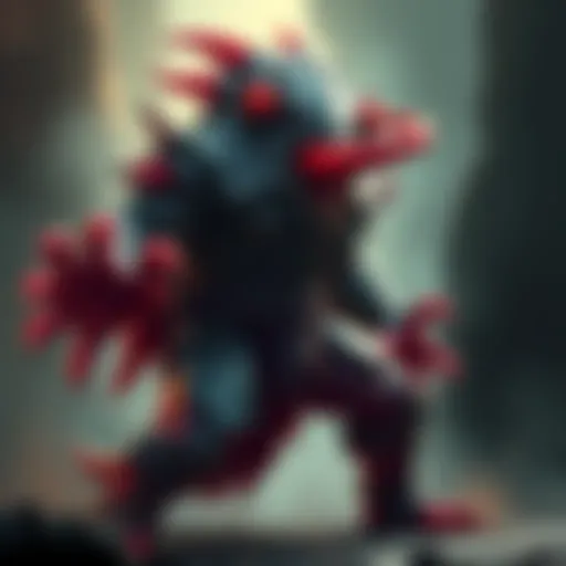 A depiction of Killingham, a mythical zoan character, showcasing its strong and durable form, ready for battle against opponents.