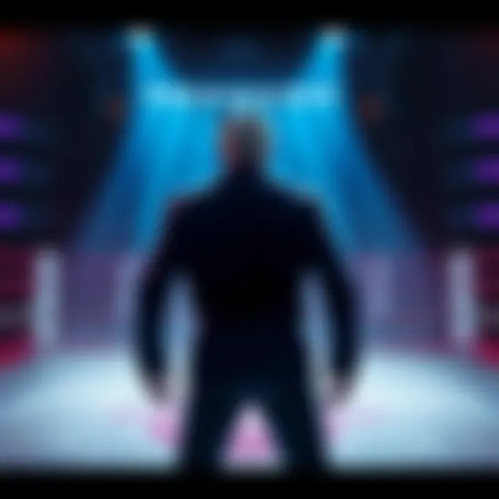 Killingham stands confidently in the ring, facing off against Sanji with intense determination.