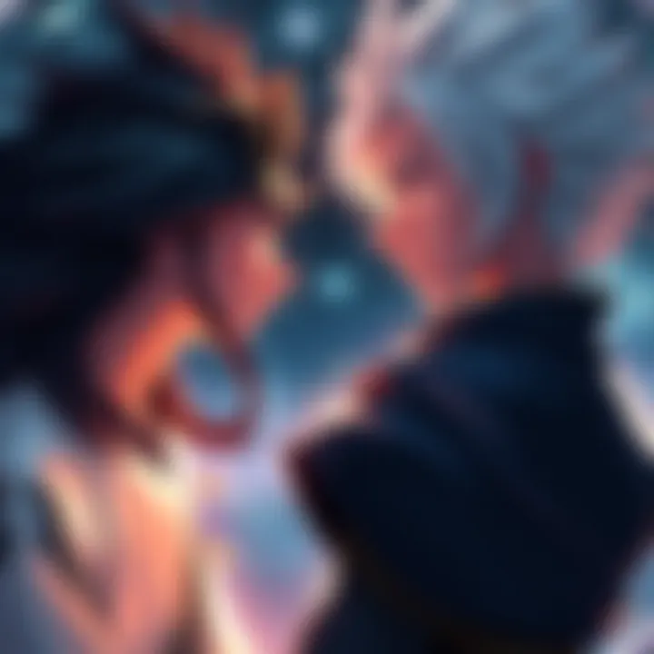 Killua stands determined, facing Illumi with a tense expression, symbolizing his struggle against family ties and manipulation.