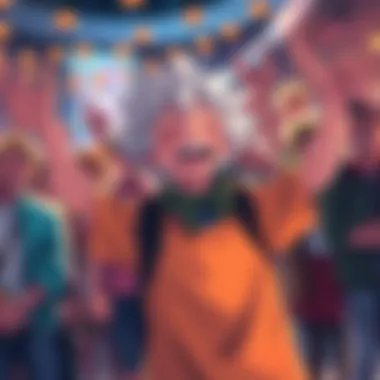 Killua's Warm Welcome Home Fans excitedly welcome Killua back with open arms and smiles, capturing the supportive atmosphere of his return.