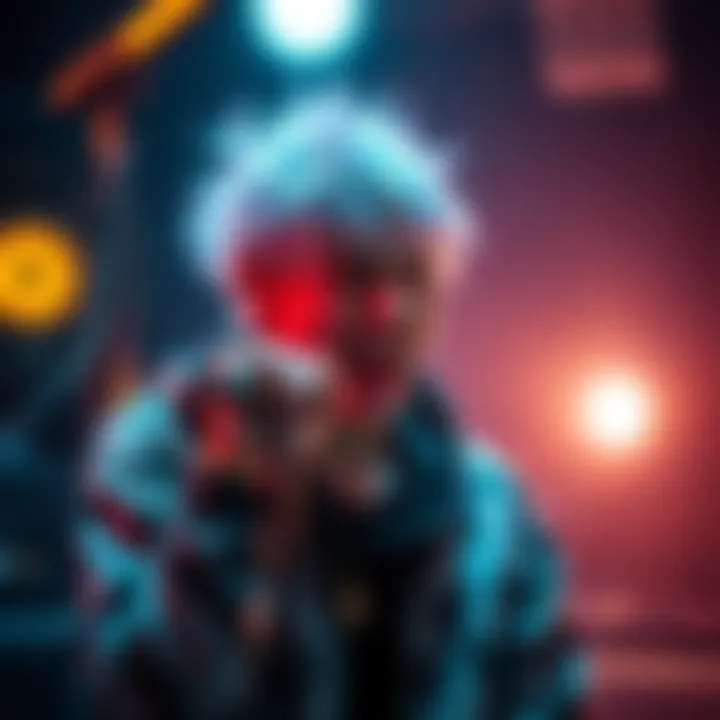 A musician passionately performing in a studio with bold expressions, showcasing creativity and confidence in their new diss track.