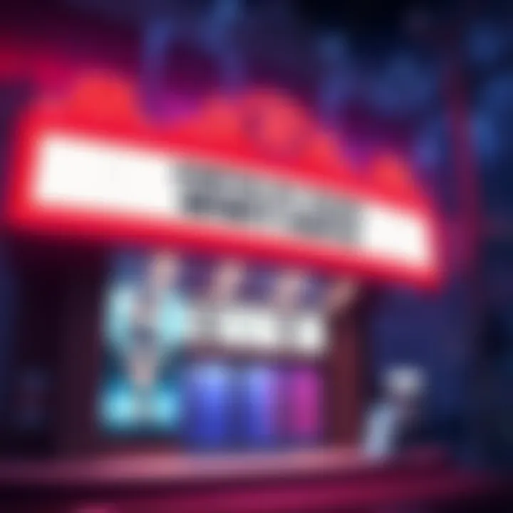 The movie theater marquee showing Kimetsu no Yaiba: Infinity Castle with English subtitles available in Kaohsiung.